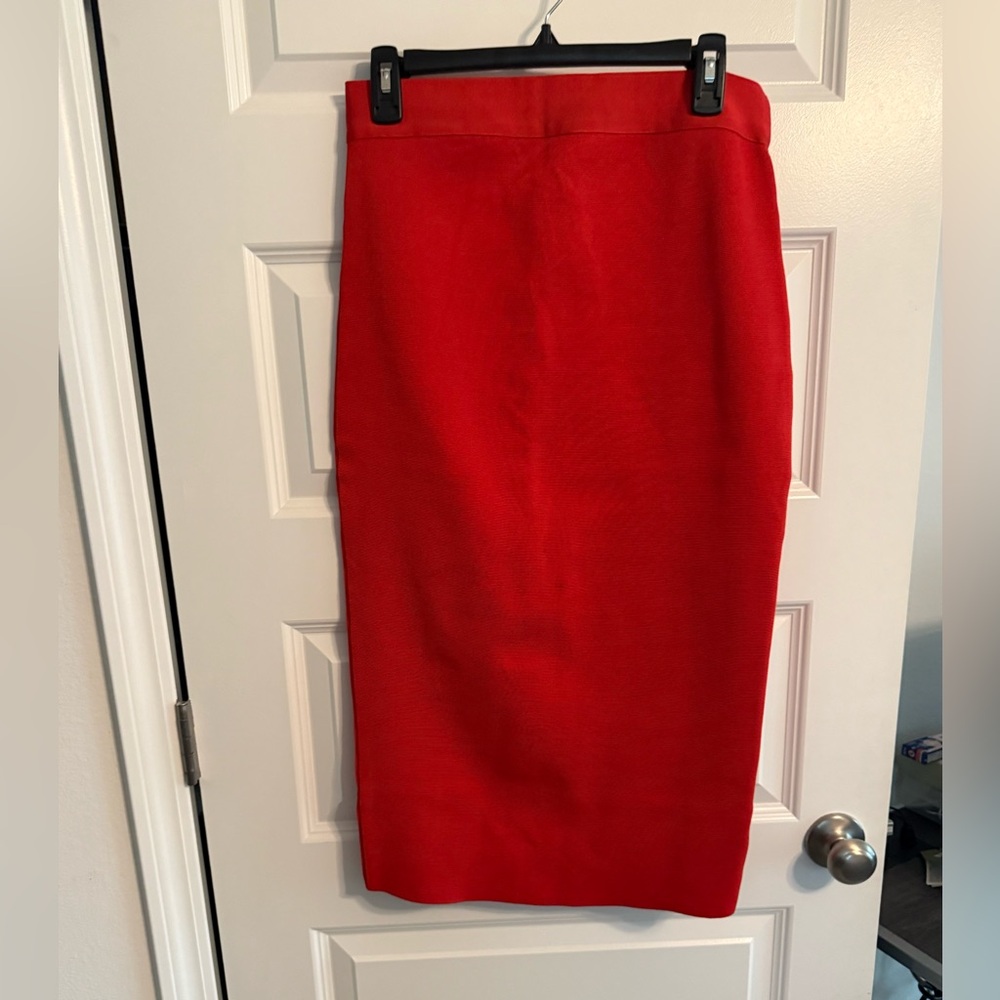 WOW Couture Red Midi Skirt